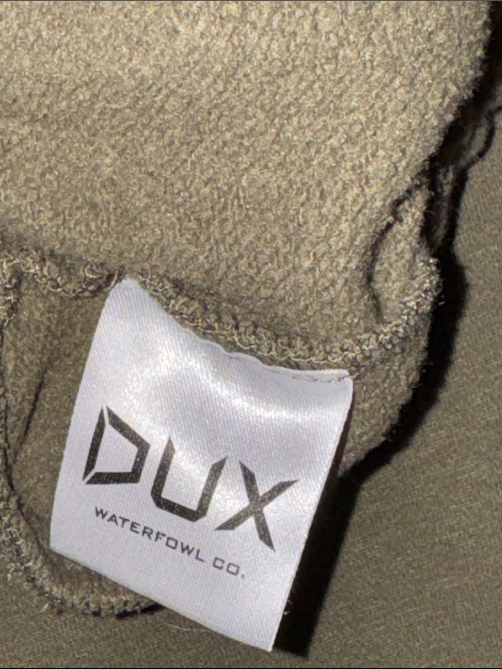 DUX WATERFOWL CO OLIVE GRN DRAWSTRING WAIST CUFFED ANKLES SIDE PKTS/BK PKT ZIP - Picture 12 of 15